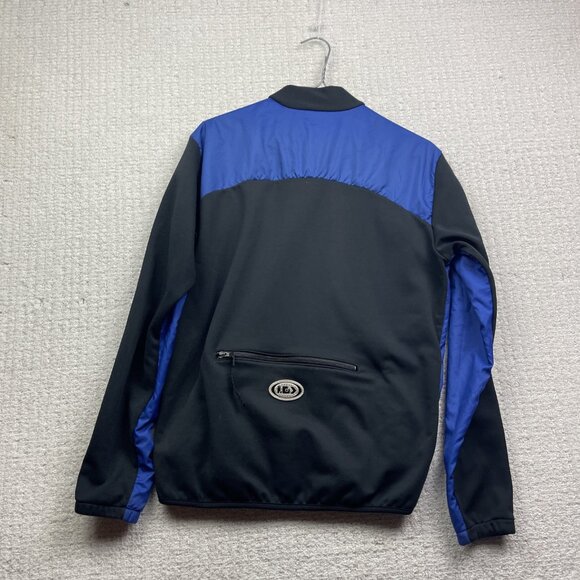 VTG Louis Garneau Windbreaker Jacket Fleece Lined Cycling / XC Ski Blue Men's S - Picture 12 of 12